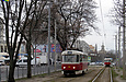 Tatra-T3A #486 27-го маршрута на площади Защитников Украины в районе улицы Военной