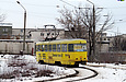 Tatra-T3SU #511 16-го маршрута разворачивается на конечной станции "Салтовская"