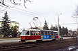 Tatra-T3SU #511 8-го маршрута на улице Плехановской в районе перекрестка с улицей Полевой