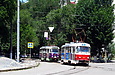 Tatra-T3SU #511 8-го маршрута и #426 27-го маршрута на перекрестке улиц Кошкина и Плехановской