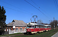 Tatra-T3SU #513-514 26-го маршрута на пробивке улицы Героев труда в районе улицы Сидора Ковпака