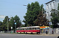 Tatra-T3SU #513-514 26-го маршрута на улице Веснина возле перекрестка с улицей Пушкинской