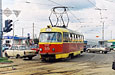 Tatra-T3SU #515 27-го маршрута поворачивает на улицу Академика Павлова с улицы Героев труда