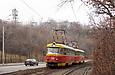 Tatra-T3SU #515-516 26-го маршрута на Журавлевском спуске в районе начала улицы Матюшенко