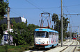 Tatra-T3SU #515 27-го маршрута на улице Шевченко в районе переулка Аксакова