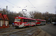 Tatra-T3SU #517-518 22-го маршрута на перекрестке улиц Сумской и Мироносицкой