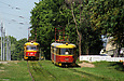 Tatra-T3SU #641-642 и #517-518 26-го маршрута на улице Сумской в районе парка им. Горького