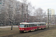Tatra-T3SU #565-696 26-го маршрута на проспекте Тракторостроителей в районе остановки "Микрорайон 606"