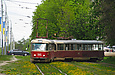Tatra-T3SU #565-696 26-го маршрута на конечной станции "Парк им. Горького"