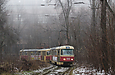 Tatra-T3SU #565-586 26-го маршрута на конечной станции "Станция Лосево"
