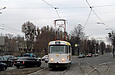 Tatra-T3SU #565 5-го маршрута на улице Плехановской пересекает улицу Полевую