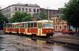 Tatra-T3SU #567-568 27-го маршрута на площади Восстания в районе пересечения с улицей Броненосца "Потемкин"