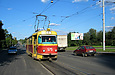 Tatra-T3SU #575 2-го маршрута на улице Академика Павлова возле Московского проспекта