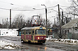 Tatra-T3SU #576 27-го маршрута на улице Москалевской отправился от конечной станции "Новожаново"