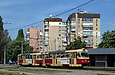 Tatra-T3SU #576-591 26-го маршрута на улице Героев труда возле улицы Гвардейцев-Широнинцев