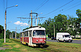 Tatra-T3SU #581 маршрута 27-Г на улице Шевченко в районе Кисловодской улицы