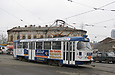 Tatra-T3SU #583 2-го маршрута поворачивает с Бурсацкого спуска на улицу Клочковскую