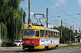 Tatra-T3SU #583 27-го маршрута на улице Академика Павлова за остановкой "Сабурова дача"