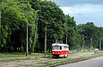 Tatra-T3SU #587 8-го маршрута на улице Морозова возле Парка Артема