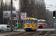 Tatra-T3SU #587 8-го маршрута и #631 27-го маршрута на улице Академика Павлова возле улицы Семиградской