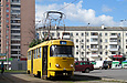 Tatra-T3SU #587 8-го маршрута в ожидании отправления с конечной станции "Улица Одесская"