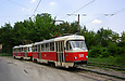 Tatra-T3SU #589-590 26-го маршрута следует по Журавлевскому спуску