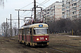 Tatra-T3SU #589-590 23-го маршрута на проспекте Тракторостроителей в районе улицы Валентиновской