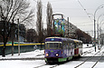 Tatra-T3SU #589-590 23-го маршрута на проспекте Тракторостроителей пересекает улицу Героев труда