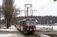 Tatra-T3SU #592-593 26-го маршрута на улице Героев труда в районе остановки "Пески"