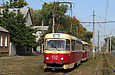 Tatra-T3SU #592-593 26-го маршрута на улице Шевченко в районе улицы Кисловодской