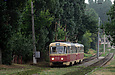 Tatra-T3SU #592-593 23-го маршрута на проспекте Тракторостроителей возле конечной станции "Салтовская"