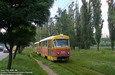 Tatra-T3SU #595-596 23-го маршрута на проспекте Тракторостроителей в районе Немышли