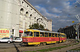 Tatra-T3SU #595-596 6-го маршрута на площади Розы Люксембург