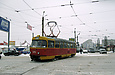 Tatra-T3SU #595 маршрута 16-А на перекрестке улиц Героев Труда и Академика Павлова