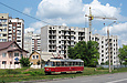 Tatra-T3SU #595 16-го маршрута на улице Сидора Ковпака