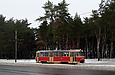 Tatra-T3SU #595 16-го маршрута на улице Героев Труда возле перекрестка с улицей Барабашова