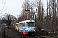 Tatra-T3SU #595-596 23-го маршрута на проспекте Тракторостроителей в районе улицы Немышлянской
