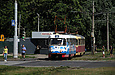 Tatra-T3SU #595-596 27-го маршрута на улице Героев труда возле улицы Гвардейцев-Широнинцев