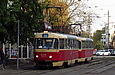 Tatra-T3SU #595-596 26-го маршрута на улице Веснина возле перекрестка с улицей Мироносицкой