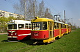 Tatra-T3SU #595-596 23-го маршрута на проспекте Тракторостроителей