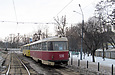 Tatra-T3SU #733-596 26-го маршрута на улице Мироносицкой перед отправлением от остановки "Парк имени Горького"