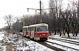 Tatra-T3SU #598-599 26-го маршрута на Московском проспекте между остановками "Плиточный завод" и "Улица Плиточная"
