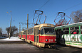 Tatra-T3SU #598-599 23-го маршрута на проспекте Тракторостроителей возле станции метро "Имени А.С. Масельского"