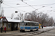 Tatra-T3SU #598 27-го маршрута на улице Октябрьской Революции на перекрестке с улицей Кривомазова
