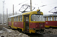 Tatra-T3SU #599 возле производственного корпуса в Салтовском трамвайном депо