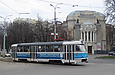 Tatra-T3SU #599 8-го маршрута на улице Плехановской на перекрестке с улицей Молодой Гвардии