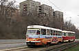 Tatra-T3SU #600-660 26-го маршрута спускается по Журавлевскому спуску