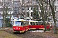 Tatra-T3SU #600-660 26-го маршрута на конечной станции "Парк им. Горького"