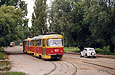 Tatra-T3SU #607-608 27-го маршрута на улице Октябрьской революции перед поворотом на конечную станцию "Новожаново"