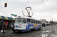 Tatra-T3SU #616 27-го маршрута на улице Героев Труда возле одноименной станции метро